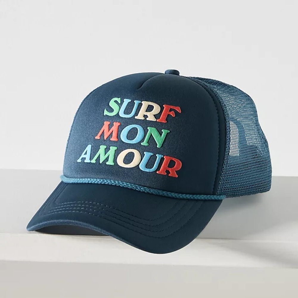 Surf Celandine Seaside Trucker Hat Baseball Cap Anthropologie